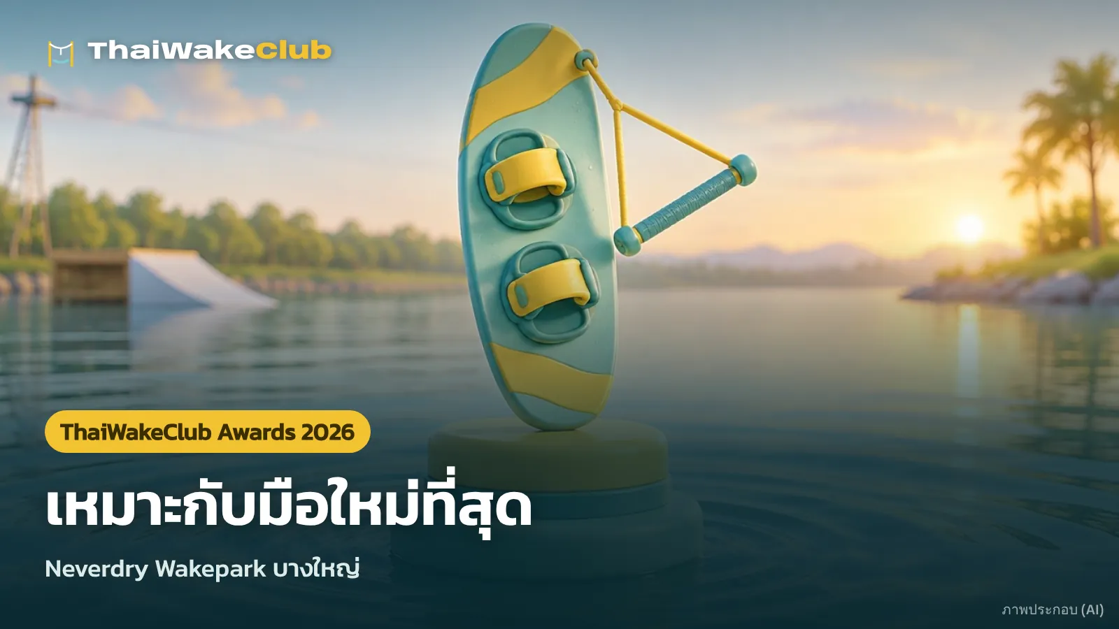 เหมาะกับมือใหม่ที่สุด — Neverdry Wakepark บางใหญ่