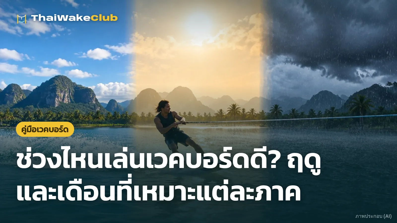 ช่วงไหนเล่นเวคบอร์ดดี? ฤดูและเดือนที่เหมาะแต่ละภาค