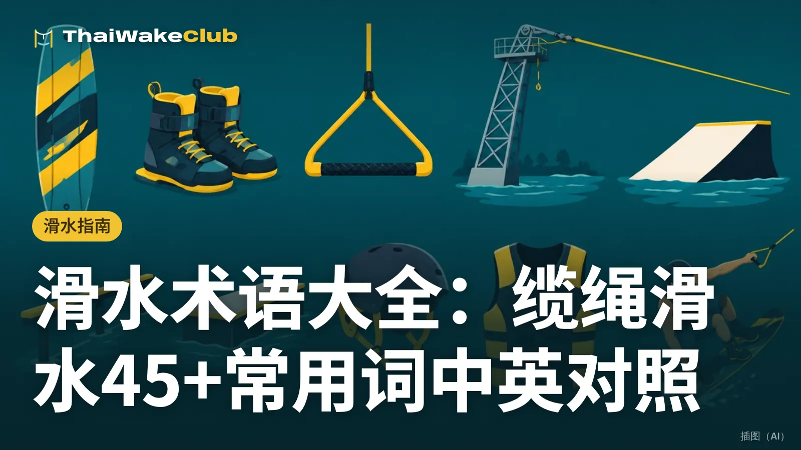 滑水术语大全:缆绳滑水45+常用词中英对照